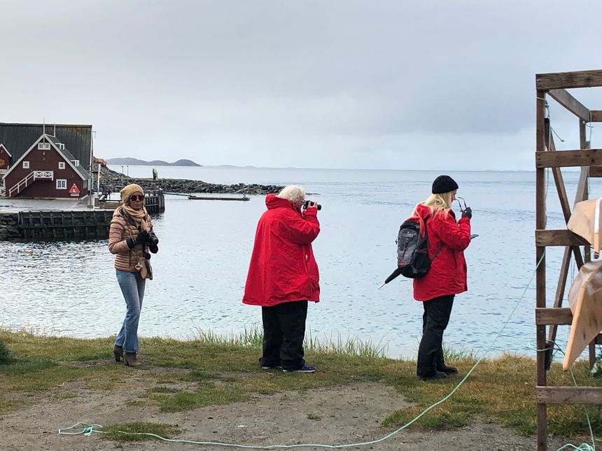 Croisiéristes dans le port de Nuuk