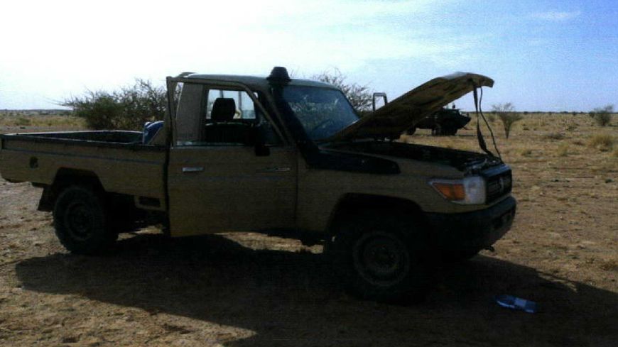 Le pick-up des preneurs d'otages a été retrouvé abandonné à une dizaine de kilomètres de Kidal.