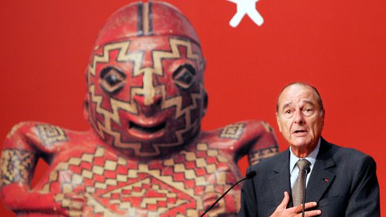Discours de Jacques Chirac au musée du Quai Branly en 2006 ©AFP - POOL
