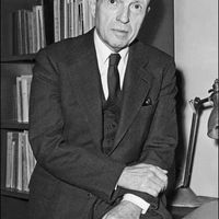 Portrait non daté de l'ethnologue et écrivain français Michel Leiris (1901-1990).
