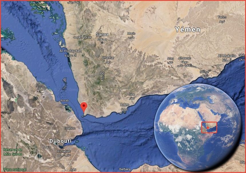 La scène a pu être localisée à l'ouest du Yémen, au sud du port d’Hodeïda.