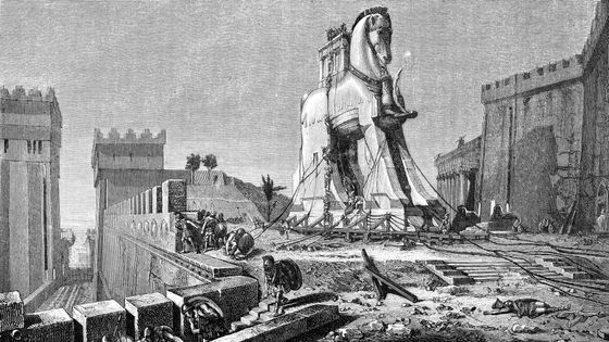 Gravure de la prise de Troie (1875) ©Getty - Grafissimo