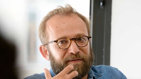 Nicolas Pariser réalisateur du film "Alice et le Maire" en conférence de presse le 17 septembre 2019 à Lyon. ©Maxppp - PHOTOPQR/LE PROGRES/Joël PHILIPPON