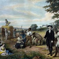 Des esclaves dans une ferme aux Etats-Unis