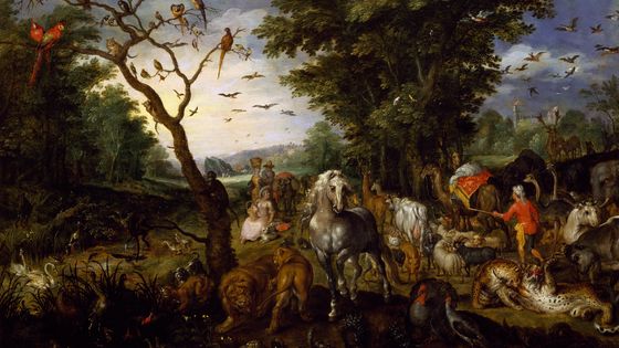 "L'entrée des animaux dans l'arche de Noé" - Jan Brueghel l'Ancien (1568-1625). - DeAgostini/Getty Images)