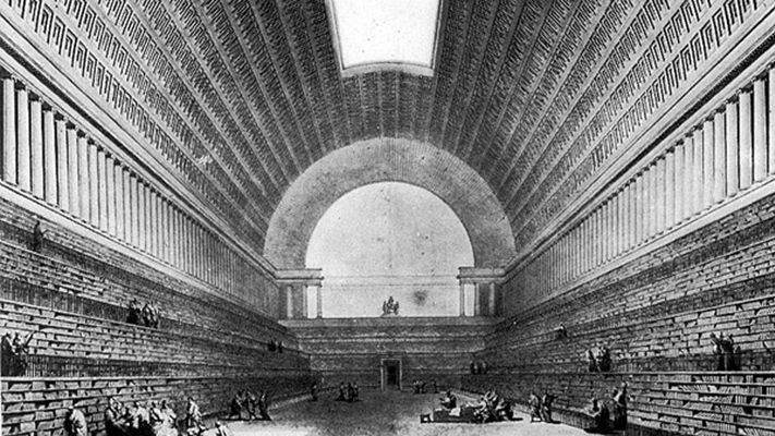 Représentation de la bibliothèque d'Alexandrie