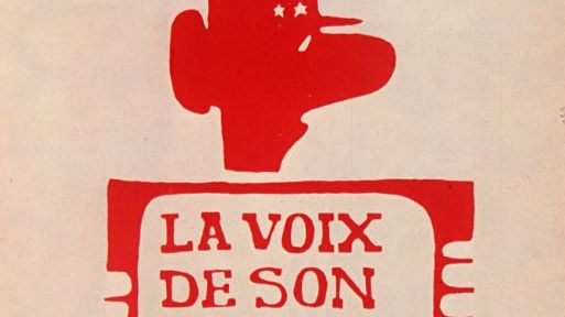 Mai 1968. La Voix de son maître (Ch. de Gaulle), Comité Ecoles d'art : (affiche) / (non identifié) - Bnf / Gallica