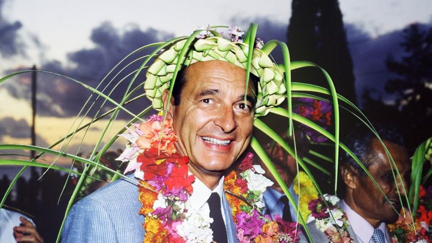 Jacques Chirac à Nouméa, ici en 1988