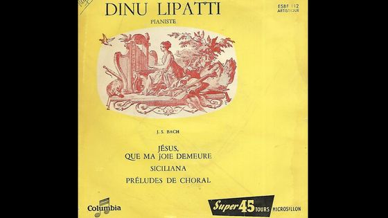 Dinu Lipatti, J. S. Bach, 45 tours - Columbia