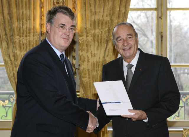 Jacques Chirac et Jean-Paul Delevoye, en 2007
