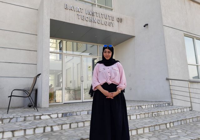 Shefa, étudiante à l'université américaine de Kaboul.