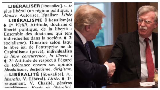 1 / La France mène-t-elle une politique économique libérale ? / 2/ Donald Trump et son ancien conseiller à la Sécurité John Bolton, limogé cette semaine (ici en avril 2018) ©AFP - NICHOLAS KAMM
