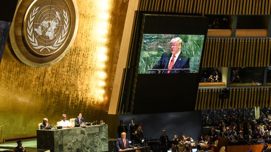 Le président américain Donald Trump, le 24 septembre 2019, au siège de l'ONU à New York. ©AFP - STEPHANIE KEITH