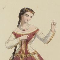 Pauline Viardot dans le rôle de Léonor, dans "La favorite", Théâtre de l'Opéra, Date d'édition : 1862-1863