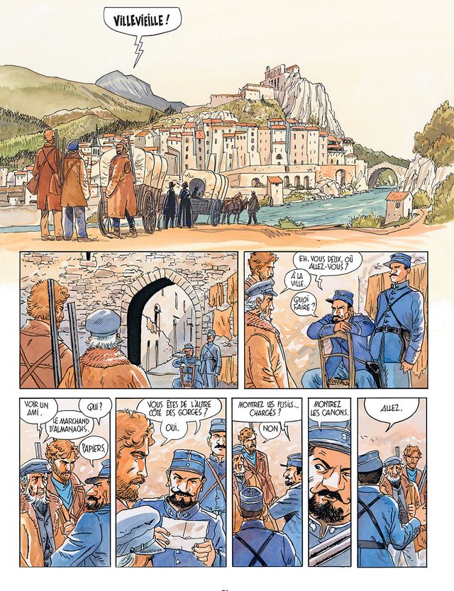 Planche du Chant du monde d'après Jean Giono par Jacques Ferrandez