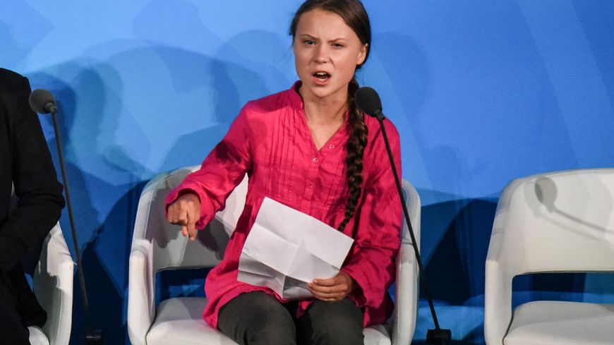 La lycéenne suédoise Greta Thunberg à New York à l'ONU