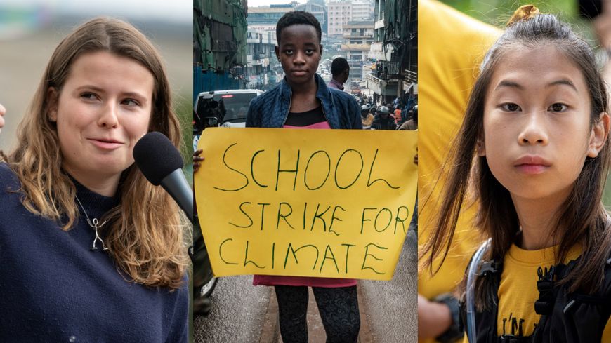 Ralyn Satidtanasarn dite "Lilly" (Thaïlande), Leah Namugerwa (Ouganda), Luisa Neubauer (Allemagne) s'inspirent du combat de Greta Thunberg.