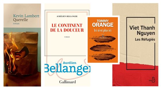 "Continent de la douceur", Aurélien Bellanger, "Ici n'est plus ici" Tommy Orange, "Querelle" de Kevin Lambert , et le coup de coeur de Philippe Chevilley "Les Réfugiés" de Viet Thang Nguyen (Belfond)