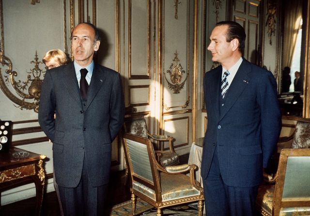 Valéry Giscard d'Estaing et Jacques Chirac, en 1974 à l'Elysée