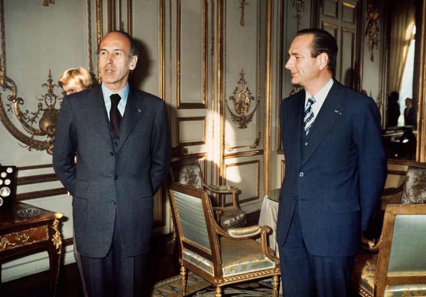 Valéry Giscard d'Estaing et Jacques Chirac, en 1974 à l'Elysée