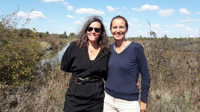 Ici Christine Dupuy professeur à l'université de La Rochelle et Hélène Rouquette directrice "Nature et paysages" à la ville de La Rochelle.