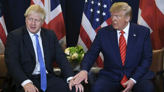 Boris Johnson et Donald Trump réunis à l'ONU à New-York ©AFP - SAUL LOEB