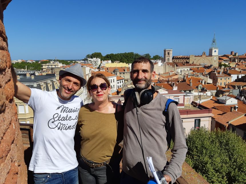 Avec Virginie Barre au sommet du Castillet