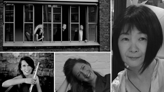 Le Trio Polycordes par Stéphane Vandenplas, Sophie Deshayes (flûte) par Arturo Fuentes, Mareike Schellenberger par Daniel Sultan et Rika Suzuki par Noémi Sawa