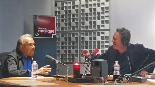 France Musique, studio 451... Jean-Pierre Kalfon & Benoît Duteurtre (g. à d.)