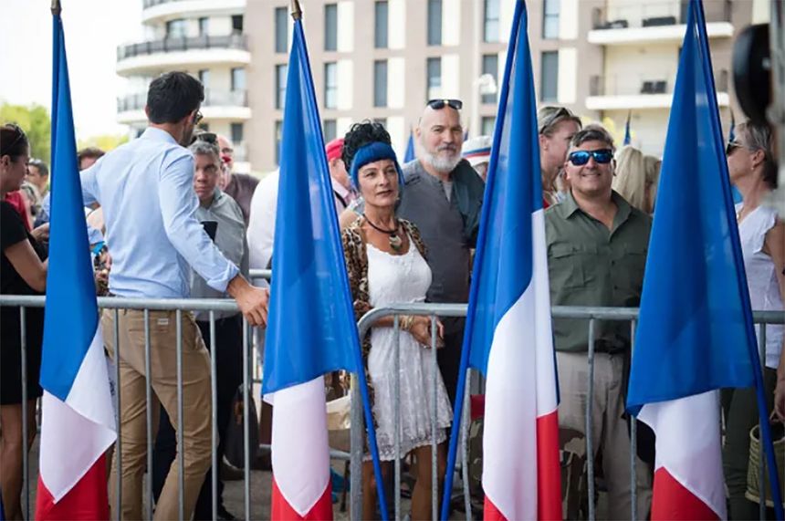 Des militants d'extrême droite à l'université d'été du RN, mi septembre à Fréjus