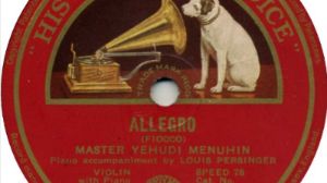 Face A du premier 78 tours de Yehudi Menuhin enregistré en 1928