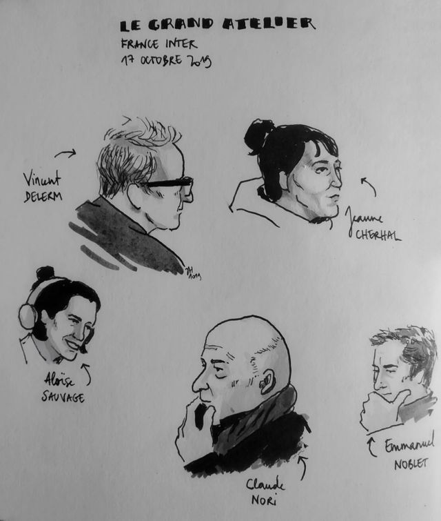 Les invités du grand Atelier, croqués par notre visiteuse du jour !