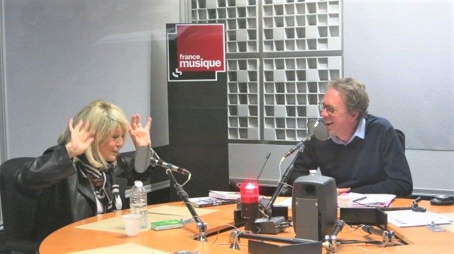 France Musique, studio 361... L'actrice Mylène Demongeot & le producteur Benoît Duteurtre