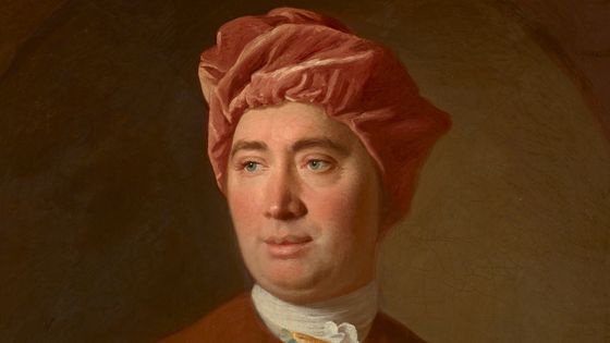 Détail d'un portrait de David Hume peint par Allan Ramsay en 1754 - Wikicommons