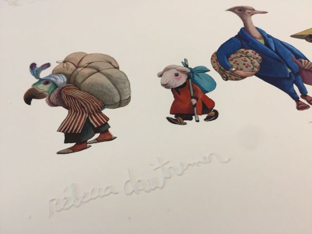Les originaux de Rébecca Dautremer pour 'Midi pile - Une aventure de Jacominus Gainsborough'