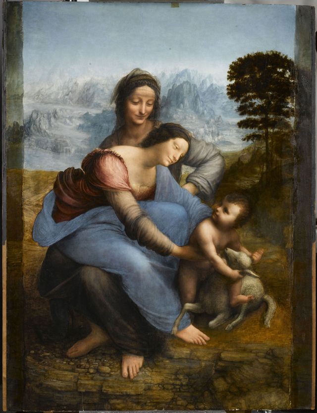 Léonard de Vinci, Sainte Anne, la Vierge et l’Enfant Jésus, dite La Sainte Anne