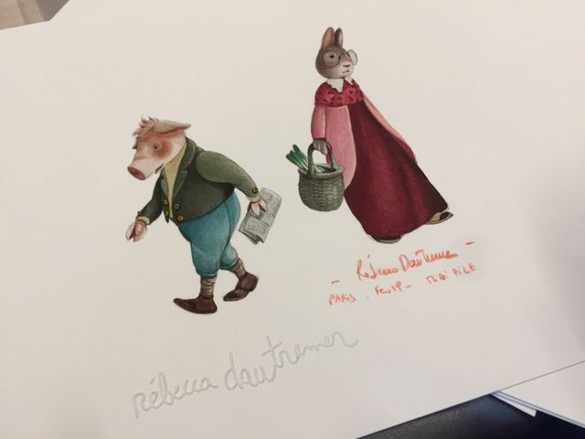 Les originaux de Rébecca Dautremer pour 'Midi pile - Une aventure de Jacominus Gainsborough'