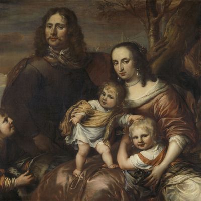 Un couple et ses six enfants - Jurgen Ovens, 1650 - 1678