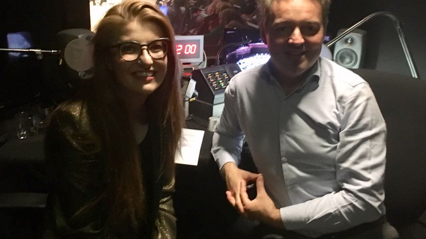 Jess Gillam et Benjamin François, peu avant l'entracte du Concert de 20h
