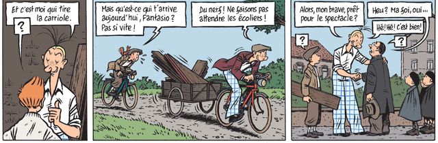 Cases extraites de la BD : "Spirou, l'espoir malgré tout", deuxième partie d'Emile Bravo