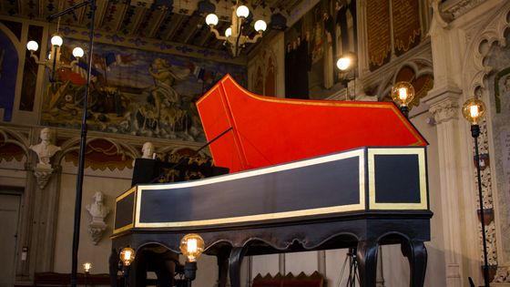 Clavecin - image prise dans le cadre de l'enregistrement des sonates de Scarlatti en Occitanie par France Musique, juillet 2018. ©Radio France - Guillaume Decalf