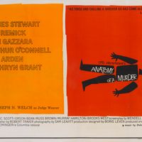 Affiche dessinée par Saul Bass pour le film "Anatomy of a murder" (Autopsie d'un meurtre) d'Otto Preminger (1959)