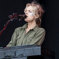 La musicienne, compositrice et interprète, Agnes Obel en concert au Northside Festival le 11 juin 2017 à Århus, Danemark.