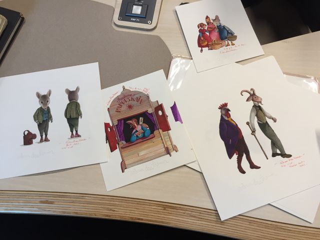 Les originaux de Rébecca Dautremer pour 'Midi pile - Une aventure de Jacominus Gainsborough'
