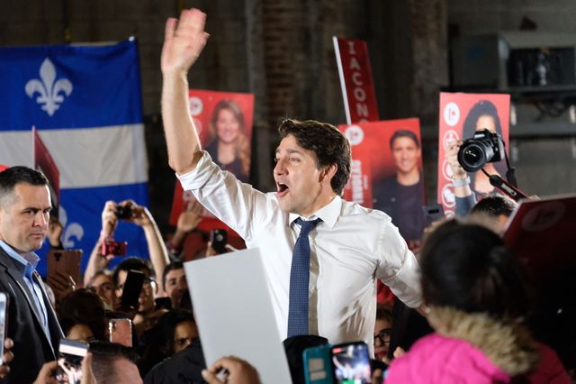 Dernier meeting de Justin Trudeau.