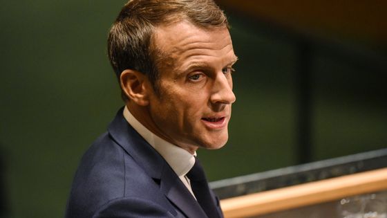 Emmanuel Macron le 24 septembre 2019 à l'ONU à New York ©Getty - Stephanie Keith