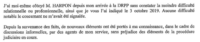 extrait du rapport de Françoise Bilancini, directrice du renseignement de la PP