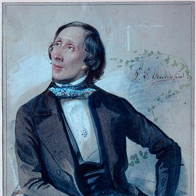 Hans Christian Andersen par Carl Hartmann, 1845