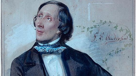 Hans Christian Andersen par Carl Hartmann, 1845 - musée Andersen d'Odense via wikimedia commons