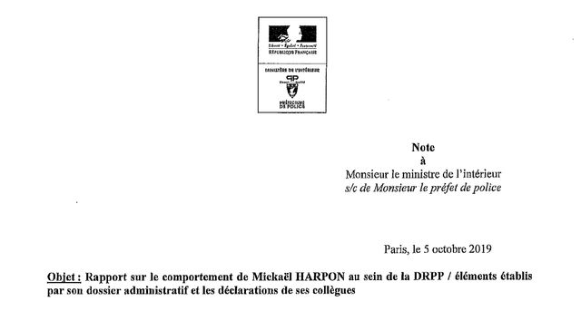 Extrait de la note de la directrice du renseignement